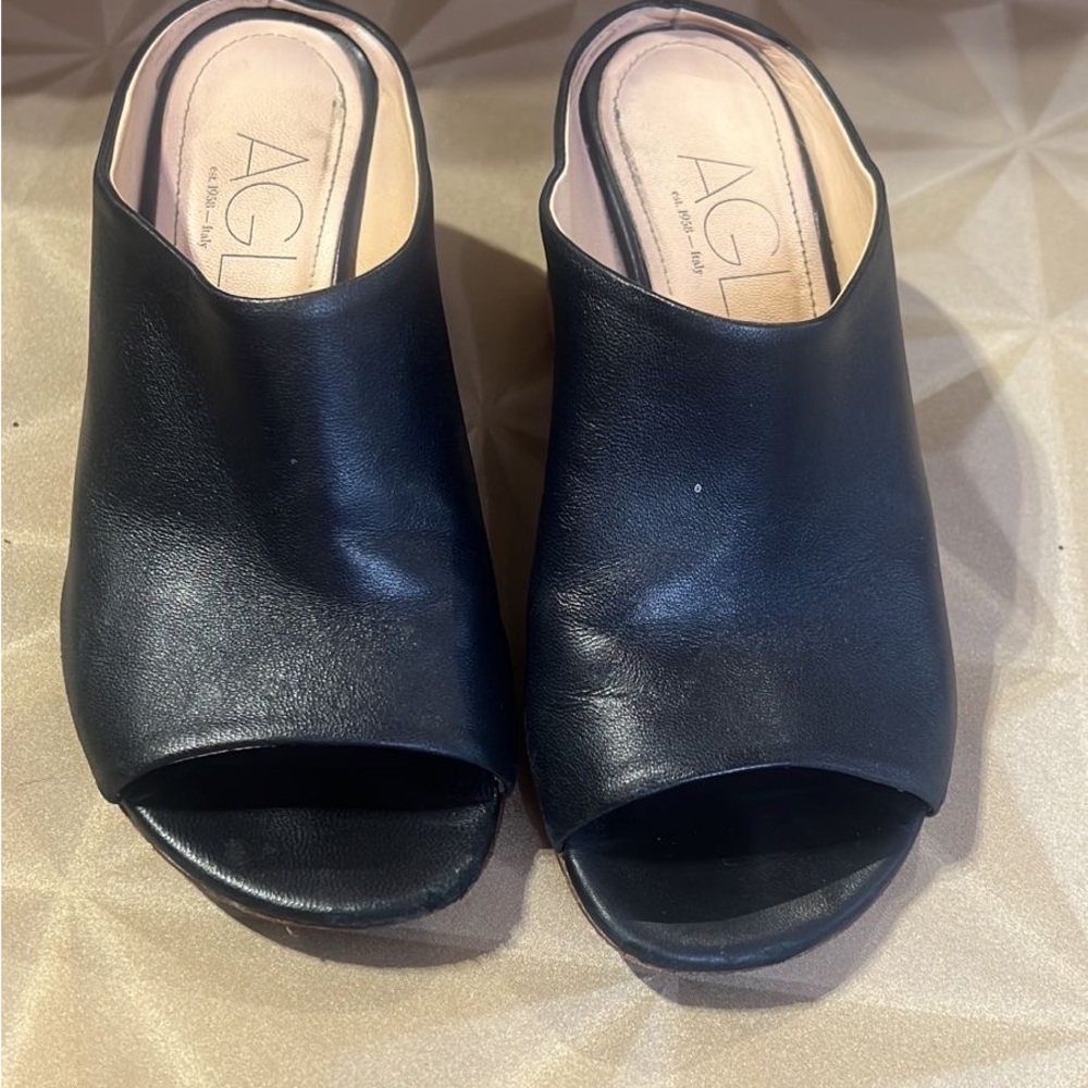 AGL Women's Classic Black heeled mules size EU 36